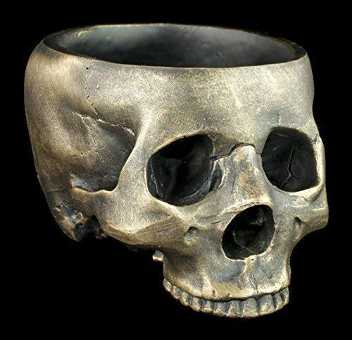 Totenkopf Schale ohne Schädeldecke - Gothic Deko Schädel Skull Totenschädel Figur