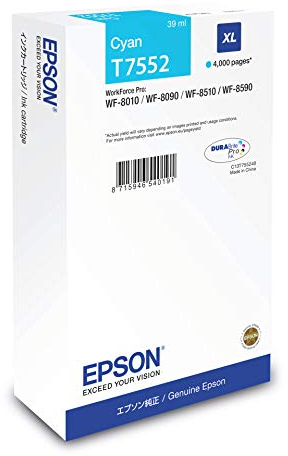 Epson 235H246 WF-8xxx Series Ink Cartridge XL Cyan T755240