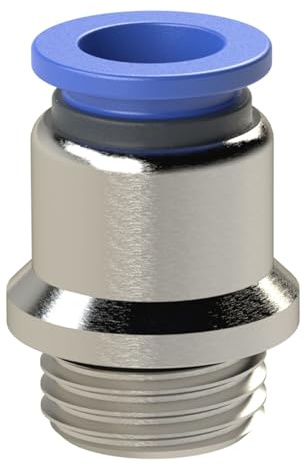 RIEGLER 109154-207.005-4 Gerade Steckverschraubung »Blaue Serie«, rund, M5 außen Ø 4 mm, 1Stk