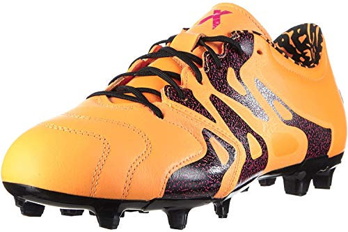 adidas Herren X 15.2 FG/AG Leather Fußballschuhe, Orange (Solar Gold/Core Black/Shock Pink)