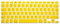 Se7enline Compatible with Macbook English Letter Keyboard Cover European Keyboard Layout for MacBook Air 13 inch and MacBook Pro 13 15 17 (with or w/out Retina Display) Keyboard Skin Cover, Yellow