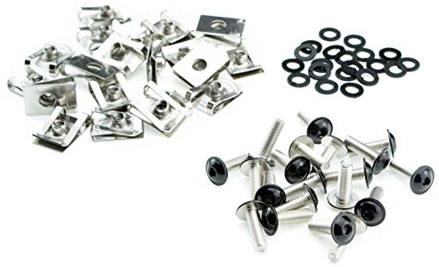 Sego Schrauben passend BMW Verkleidung Aprilia Rs 50 125 K1200 PEGASO 650 Clipse Klemmen in Edelstahl schwarz rostfrei V2A A2