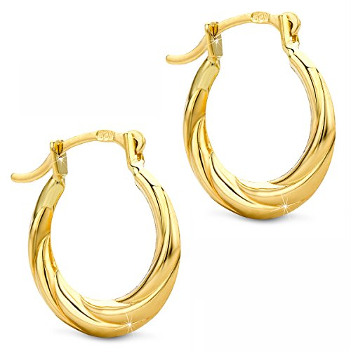 Orovi Damen Gold Creolen Ohrringe GelbGold Ohrringe 14 Karat (585) Ohr-Schmuck