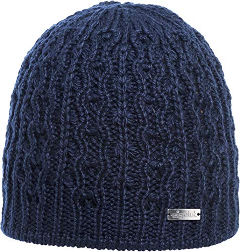 Eisglut Damen Emilial Merino Strickmütze, Marine, M 57-58cm