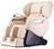 Luxus Massagesessel Shiatsu F2000 Leder beige / creme weiss mit Zero Gravity + Rollentechnik Massage + Heizung + Armmassage Sessel für Wohnzimmer günstig weißer bequemer Fernsehsessel Ledersessel