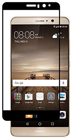 J&H [3 unidades] Huawei Mate 9 Protector de pantalla de cristal templado – Cobertura completa Protector de pantalla transparente para Huawei Mate 9 (Negro)