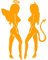 Decus Engel und Teufel Frauen sexy XL 0233 (orange) // Sticker OEM JDM Style Aufkleber