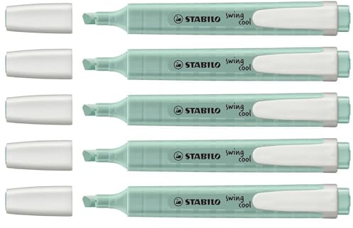 STABILO 5 Textmarker Swing Cool Pastel Edition Touch de Turquoise