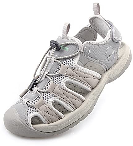 Knixmax Sandales Femme Homme Sandales de Randonnée,Bout Fermé Antidérapantes et Légères et Confort,Sandale de sport Outdoor Sandale de Marche D'été,Gris EU 40