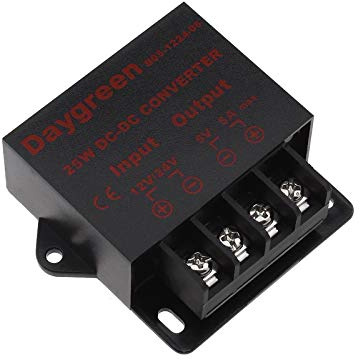 Create idea DC Power Buck Converter Regulador 12V/24V a 5V 5A 25W Transformador M¨®dulo de conversi¨®n de Sobretensi¨®n Protecci¨®n de Sobrecorriente