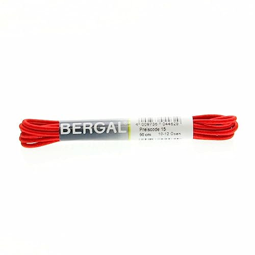 BERGAL - Gummischnürsenkel - Schnürsenkel - Elastische Schnürsenkel (Rot, 90cm)