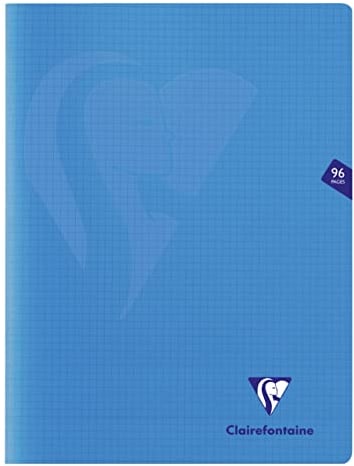 Clairefontaine 323362C - Packung mit 10 Heften Mimesys DIN A4+, 24x32cm, 48 Blatt kariert, 90g, Einband PP, Blau, 1 Pack