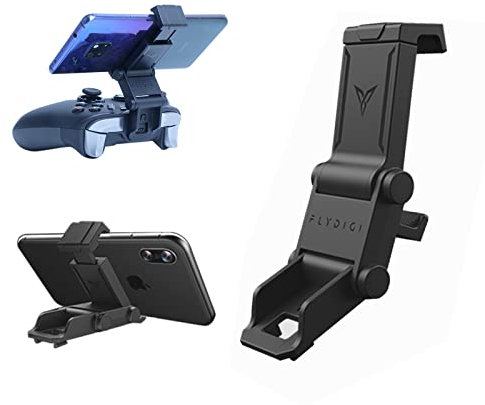 Flydigi 2 in 1 Phone Clip, 2-stufige verstellbare Halterung für Flydigi Multi-Plattform-Gaming-Controller, Halterung Ständer Klemme Kompatibel mit Vader 2 und Apex Series Gamepad