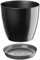 B2C Plant Pot Flower 20 Colours 9 sizes Gloss Plastic Plant Pots Planter Saucer Tray Deco (23 cm/ 9 inch, Graphite)