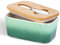 Mantequillera de Porcelana con Cuchillo y Tapa, Henten Home Contenedor Grande para Mantequilla, Recipiente Hermética para Todo Tipo de Mantequilla(Verde Aguacate)