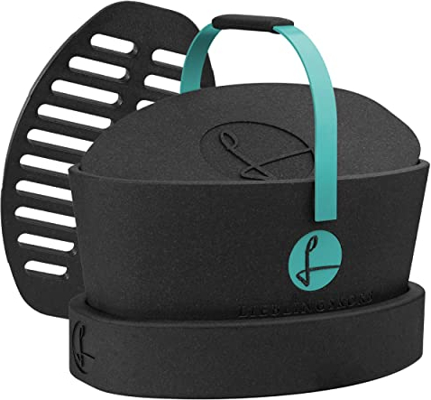 LIEBLINGSKORB Complete Plus deep Black Einkaufskorb und Thermobox, inklusive Deckel, Ring und Einlegeboden, isoliert, abwaschbar, Picknickkorb Kühlen von Lebensmitteln, Einkaufstasche (türkis)