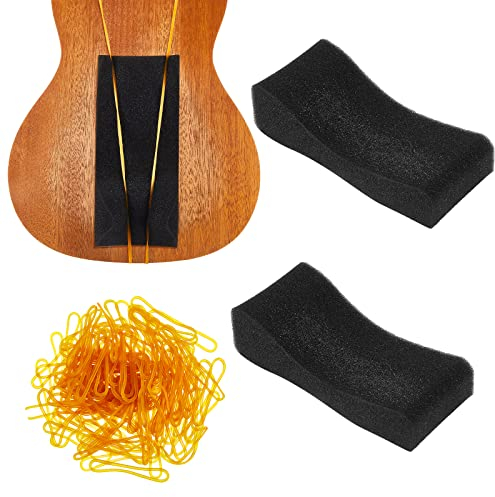 Yeshone Schulterpolster für Kinder, weicher Schaumstoff, Schulterstütze, Violinenschwamm, Kissen mit gelben Gummibändern, für Party, Hochzeit, Konzerte, Spielerkissen, 3/4-1/2, 2 Stück, 2 Stück
