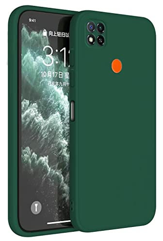 Topme Coque pour Redmi 9C / Redmi 9C NFC/Redmi 10A (6.53 inches) Etui Housse, Protecteur de Peau en Silicone TPU - Vert foncé