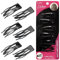 Dofash Double Grip Hair Clips Hair Barrettes Snap Haarspangen Metall Haar Griffe Zubehör (Schwarz 6pcs)