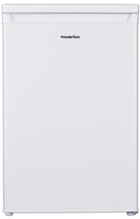 PremierTech, Frigorifero con congelatore 109 Litri, Frigo Sotto Tavolo, Ufficio Casa, Porta Reversibile, Sotto Tavolo, Classe Energetica E, Temperatura Regolabile, Libera Installazione, Bianco, PT109F