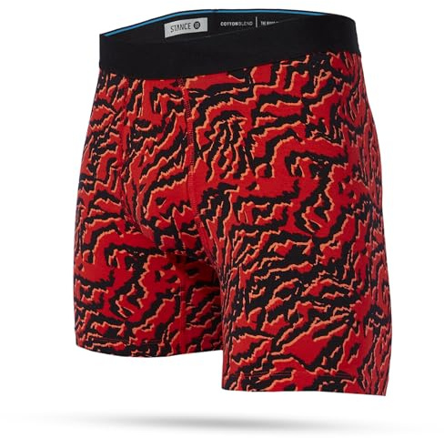 Stance Pelter Boxer Briefs Red Cotton Blend Patterned