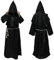 Faburo Robe Mönch Kostüm Herren mit Kapuze und Kreuz, Mönch Priester Kostüm Gewand Mittelalter Renaissance Kostüm Herren Robe Hooded Mönchskutte Halloween Kostüm Herren Cosplay Mönchskostüm (L)