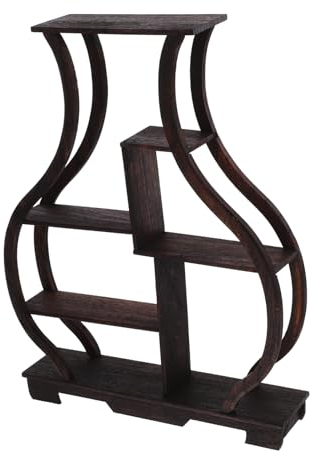 Cabilock 1stk Dekorative Stecktafel Chinesische Holz Display Regal Retro-antikes Regal Holzlagerregale Chinesische Vase Display Regal Altes Holzregal Hölzern Rosenholz Antiker Schrank Büro