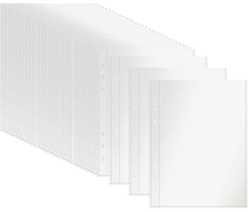 30 Stk A5 Binder Pockets,Tasche Binder Sleeves,Ordnertaschen 6Loch,Fotokartenhüllen Prospekthüllen Photocard Binder Fotoalbumhüllen Transparente Postkartenhüllen Fotohüllen DIN A5 für Postkarten Fotos