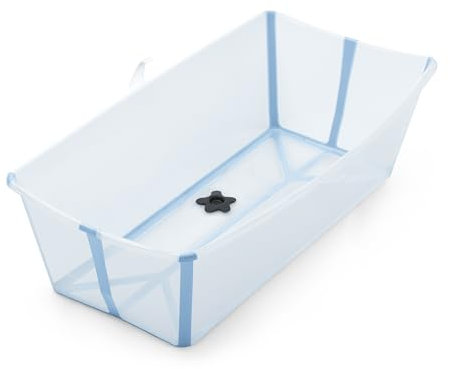 Stokke Flexi Bath XL, color azul océano, 31.5 x 15.7 x 9.4 pulgadas, lo mejor para bebés y niños pequeños, ligero, plegable y fácil de almacenar, conveniente para usar en casa o de viaje