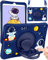 SurgeCraft for iPad 9th/8th/7th Generation Case 10.2 Inch - Cute Astronaut Girls Cover Kawaii Boys Women with Strap and Handle Stand, Soft Silicone Covers for Apple iPad Cases 9th/8th/7th Gen