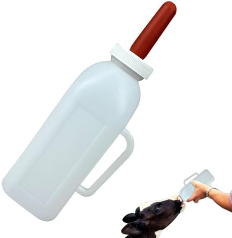 Wpsagek 1 Liter/2 Liter Milchflasche Für Lamm Kälber, Milchfütterer Flasche Mit Weichem Sauger, Aufzuchtflasche