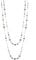 FULU AUTUMN Lange Perlenkette Damen Silber Schwarz Statement Kette Modeschmuck Kett Lang Vintage Schmuck Geburtstag Geschenke für Frauen(Blue)