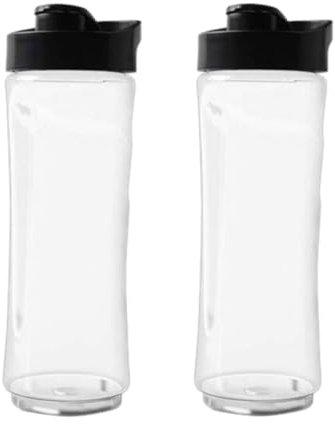Blend Active Bottle, 2 Blender Smoothie Bottle Cup Replacement with Lid, 20oz Clear Portable Sport Bottle Cup, Leak-Proof Sport Bottle Cup For BLSTPB BLSTP2 Models Blender, Blender Part Cup