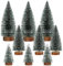 9 Stück Mini Weihnachtsbaum, Grün Mini Tannenbaum, Miniatur Tannenbaum, 3 Größe in 10/15/20CM, Künstlicher Weihnachts Baum mit Schnee-Effek, Klein Weihnachtsdeko für Tischdeko DIY Schaufenste
