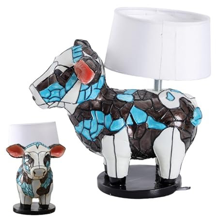 Renchey Kuh-Nachttischlampe,Kuh-Lampen für Schlafzimmer | Kuh-Beleuchtungslampe - Harz-Hochlandkuh-Nachttischlampe, kreative Kuh-Neuheitslampe, geeignet für Kinderzimmer, Schlafzimmer und Geschenke