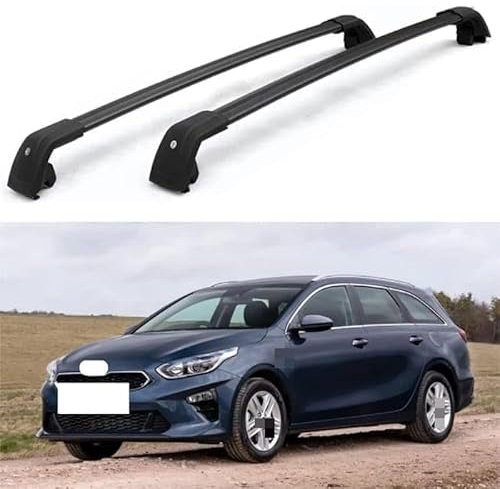 HJKJNBF 2 Stücke Dachträger, für Kia Ceed Sportswagon SW Estate 2012-2022 Dachträger Gepäckträger Relingträger Dachgepäckträger Dachfahrradträger