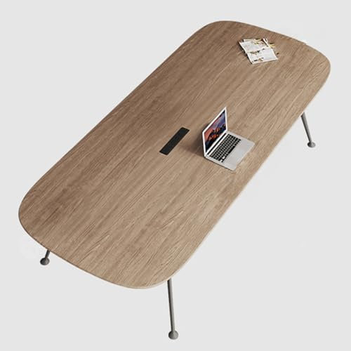 HOLGVE Besprechungstisch, Konferenztisch Aus Holz, 70,8-Zoll-Schulungstisch for 6/8 Personen, Mit Metallbeinen