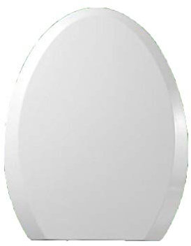 Sièges de toilette à fermeture douce avec charnière réglable sur le dessus - Épais pour toilettes en forme de V et U - Blanc - 34 x 40 cm
