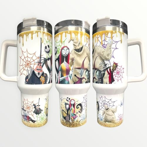 Blakes Nightmare Before Christmas Jack & Sally Gold Ltd Edition40oz Quencher Tumbler