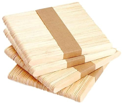 Wachsstöcke, 200 -pcs -Wachsstock für Haarentfernung, 5, 9 Zoll Holz wegwerfbare Wachsstangen, Applikator für die Karosserie -Haarentfernung, Zungenablöcher, Eis am Stiel
