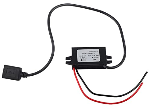 Haosie 12V/24V to 5V 3A Converter, 1PC 12V/24V to USB 5V Adapter