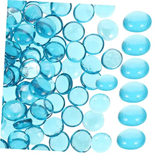 Didiseaon Perles De Verre pour Décor Aquarium Aménagement Paysager Pierres De Bricolage Ornements Pierre Bleu Paquet