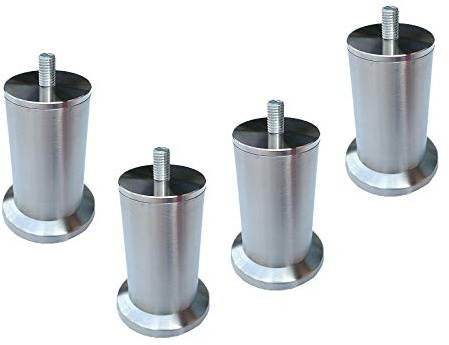 Tischbeine M10-Gewinde, gebürsteter Edelstahl, Ersatz for Sofas und Betten, einfache Installation, perfekt for Glastische -schränke stilvoll(30cm/12in)