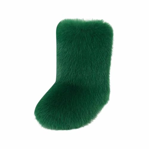 Stivaletti Pelo Donna Doposci Neve Scarpe Trekking Uomo Impermeabili Invernali Stivali con Tacco a Spillo Neri Basso Polyester Verde 42