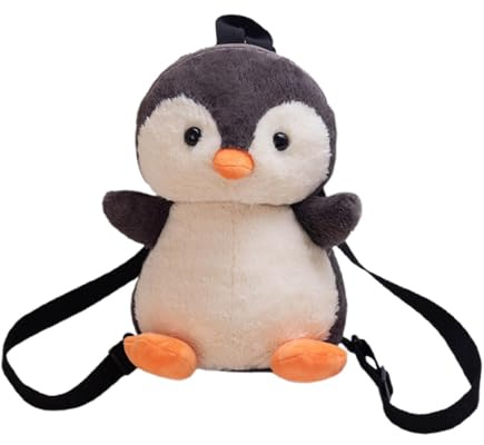 Nudorpn Pinguin-Rucksack für Mädchen | Lustiger Rucksack in Pinguinform | Kuschelkissen mit Ozeanarium-Pinguin-Motiv für Ausflüge und Kurztrips