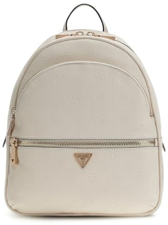 GUESS Rucksack Freizeitrucksack Manhattan II Backpack Stone Logo creme