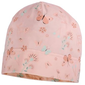 maximo Kids Girl-Beanie Schmetterling Jersey Bedruckt