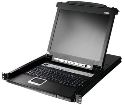ATEN 8 Port 17 LCD KVMP Switch mit deutscher Tastatur W128301365 (mit deutscher Tastatur)