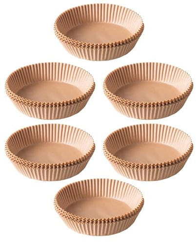 DIYEAH 150pièces Papiers de Cuisson Jetables pour Air Fryer Antiadhésifs Résistants à Huile Chaleur pour Friteuse Air Pulsé et Micro-ondes Parchemin Alimentaire Qualité Alimentaire Non