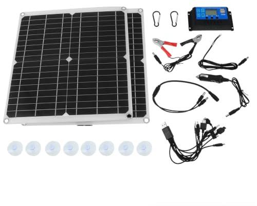 NIYANGLE Kit de Panneau Solaire Panneau Solaire Photovoltaïque Pratique 300w Monocristallin pour Alimentation Extérieure pour Camping et Randonnée